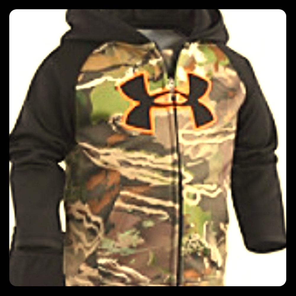 Boys Under Armor reaper camo zip up hoodie